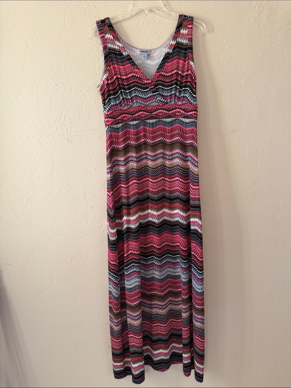 DKNY Multicolored knit maxi dress